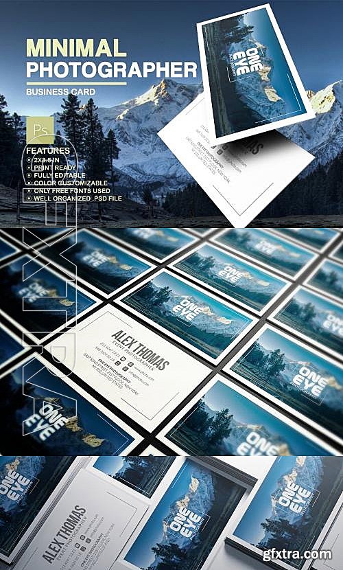 CM - Minimal Photographer Business Card 575621