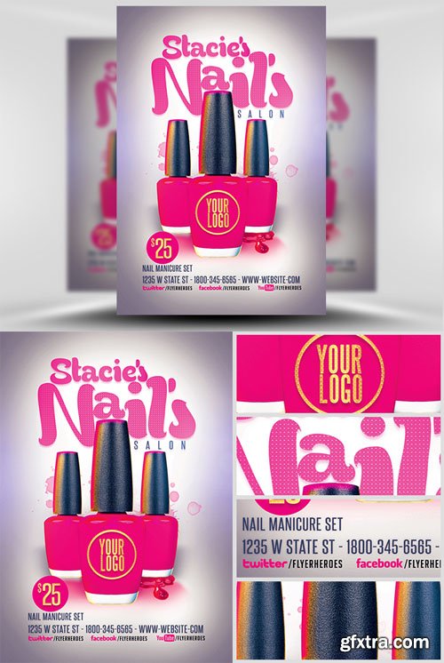 Nail Bar Flyer Template