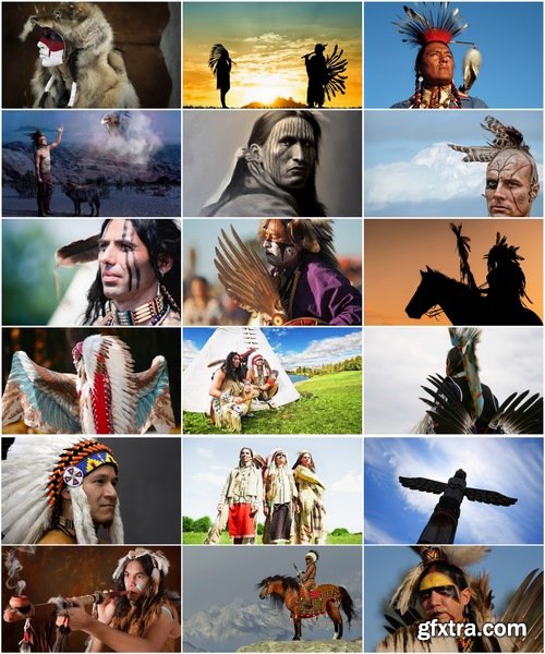 Collection of American Indian Native War Paint face feathers on his head 25 HQ Jpeg