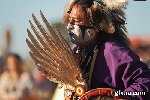 Collection of American Indian Native War Paint face feathers on his head 25 HQ Jpeg