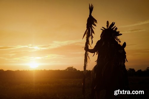 Collection of American Indian Native War Paint face feathers on his head 25 HQ Jpeg