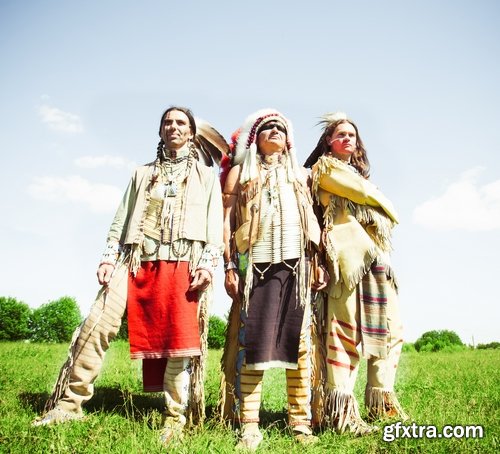 Collection of American Indian Native War Paint face feathers on his head 25 HQ Jpeg