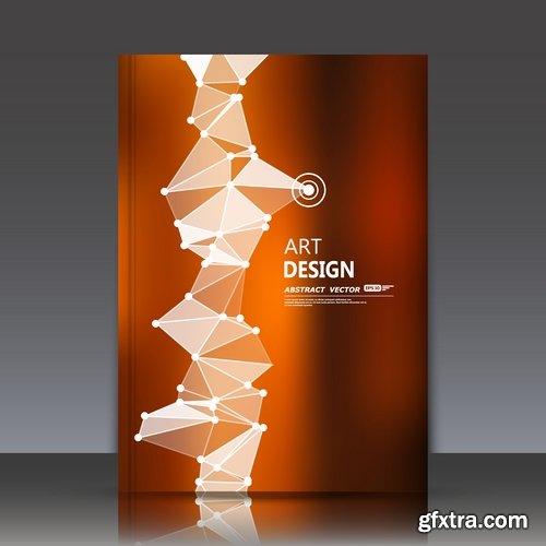 Collection of vector image flyer banner brochure business card 17-25 Eps