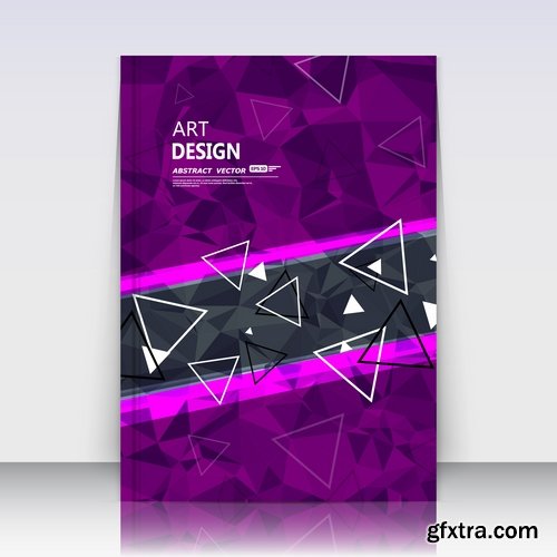 Collection of vector image flyer banner brochure business card 17-25 Eps