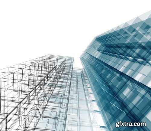 Abstract building, 9 x UHQ JPEG