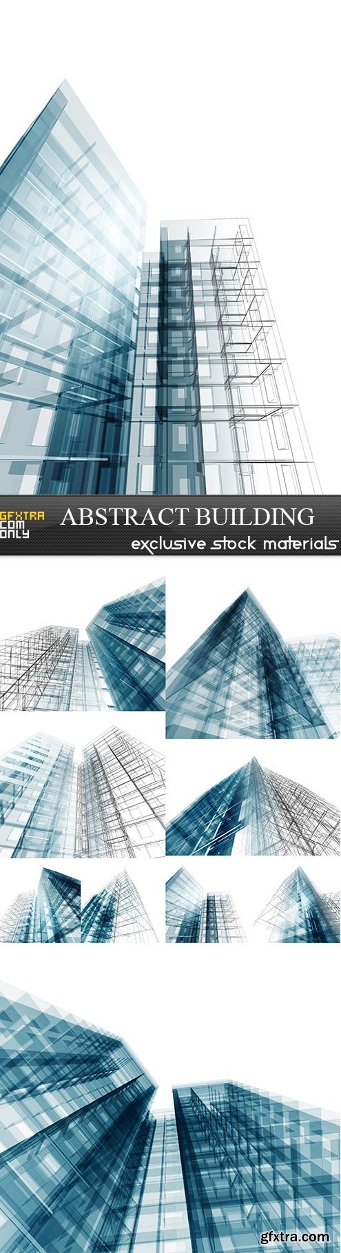 Abstract building, 9 x UHQ JPEG