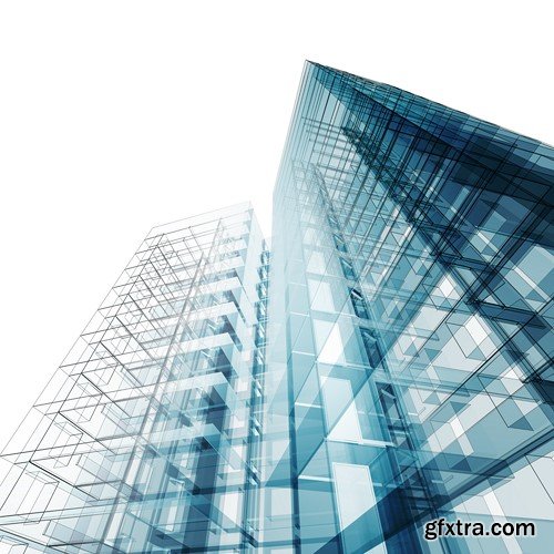 Abstract building, 9 x UHQ JPEG