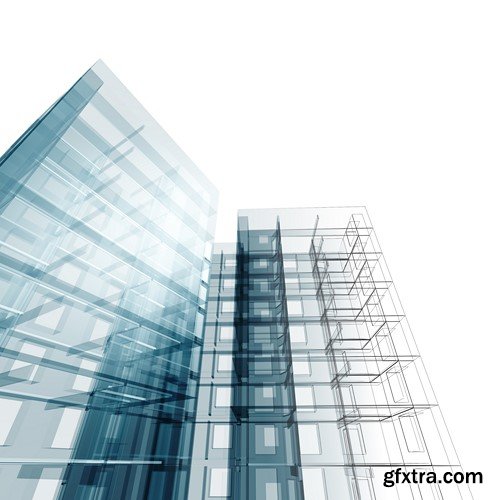 Abstract building, 9 x UHQ JPEG