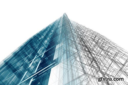 Abstract building, 9 x UHQ JPEG