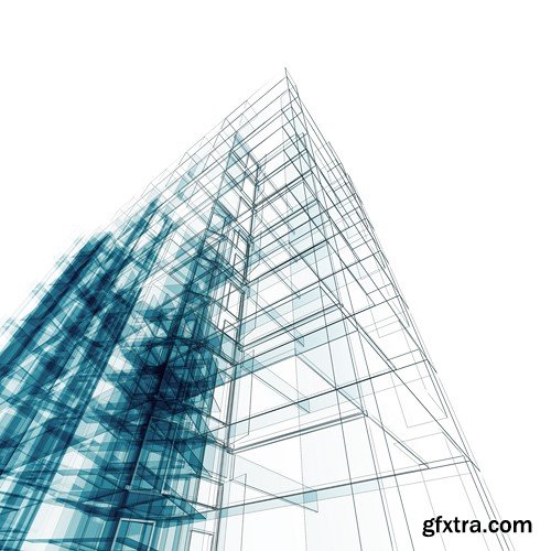 Abstract building, 9 x UHQ JPEG