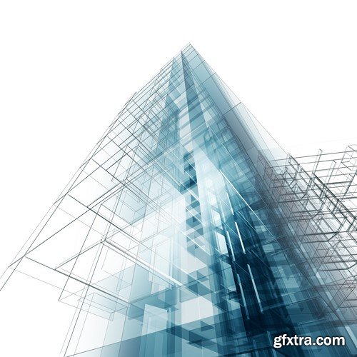 Abstract building, 9 x UHQ JPEG