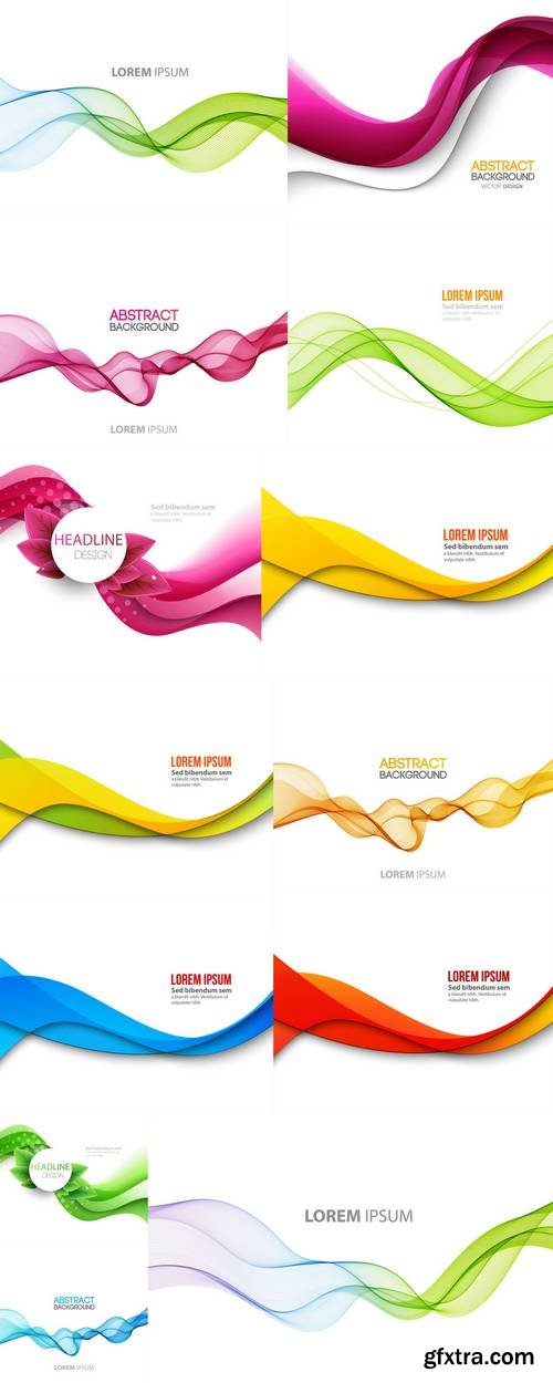 Abstract Smooth Color Wave Vector