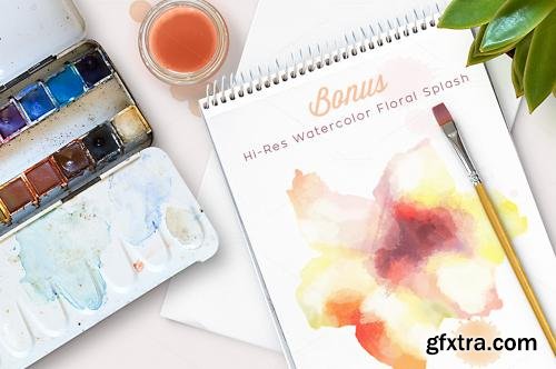 CreativeMarket Dreamy Watercolor Wedding Suite 552853