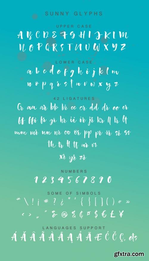 CreativeMarket Sunny Script + Extras 580786