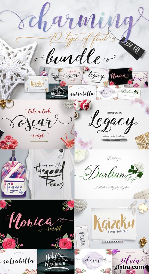 CM - Charming Font Bundle 590377