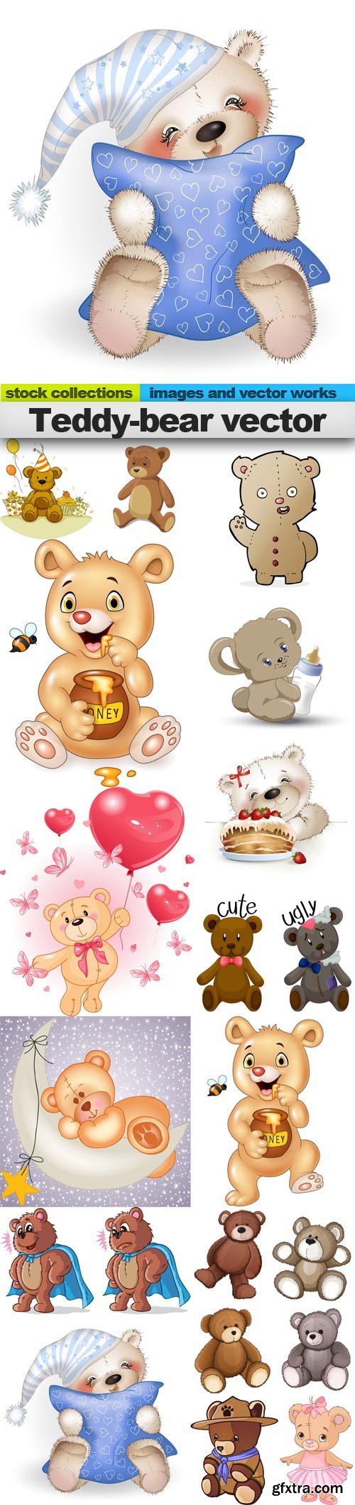 Teddy-bear vector, 15 x EPS