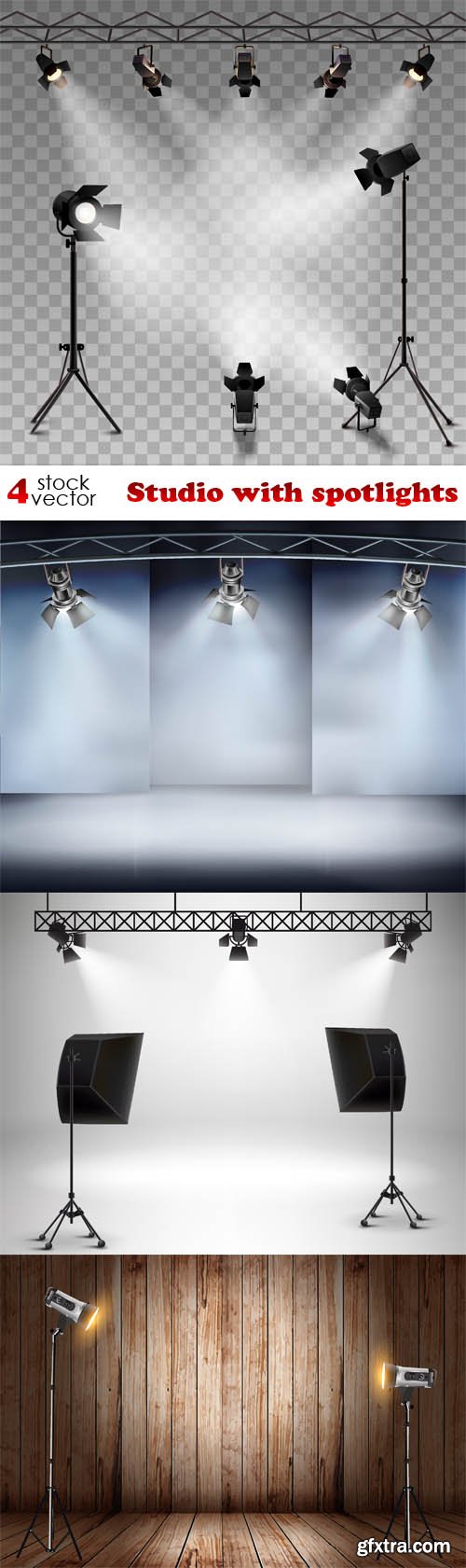 Vectors - Studio with spotlights