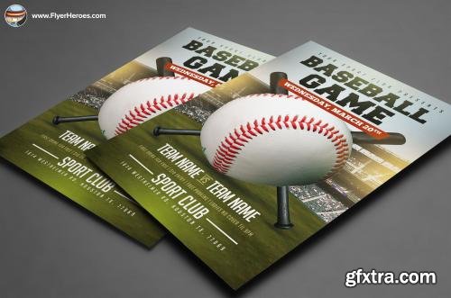 CreativeMarket Baseball Flyer Template 2 583147