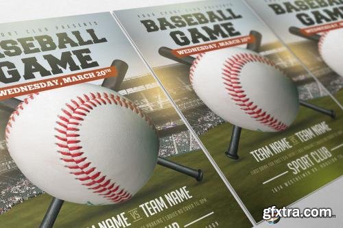 CreativeMarket Baseball Flyer Template 2 583147