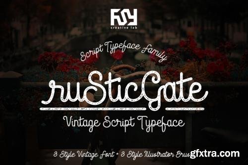 CreativeMarket Rustic Gate Vintage Family 554321