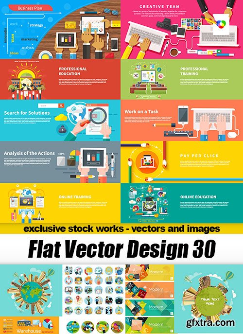 Flat Vector Design 30 - 30xEPS