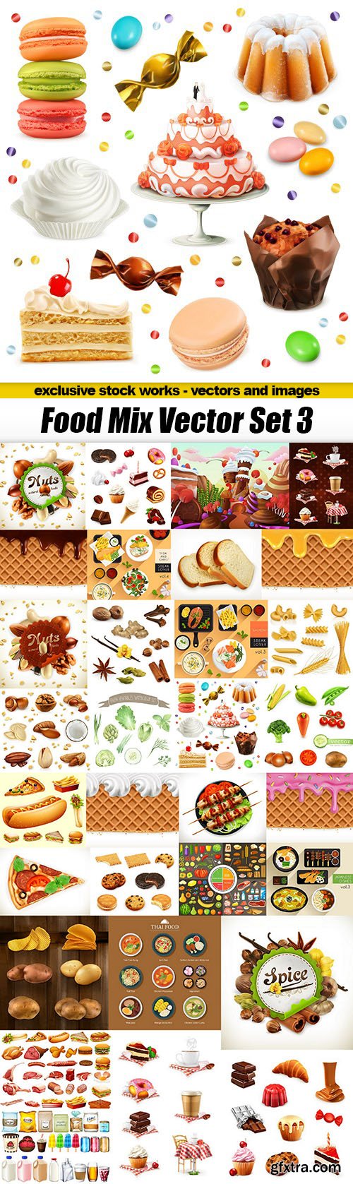 Food Mix Vector Set 3 - 31xEPS