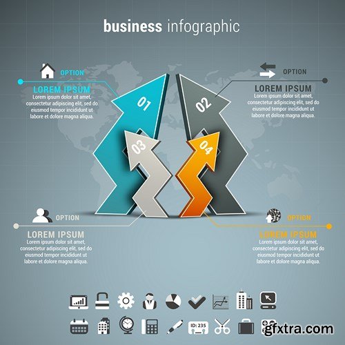 Corporate & Business Infographics Templates - 24xEPS