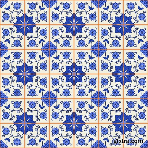 Moroccan & Portuguese Patterns - 25xEPS