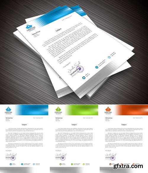 Letterhead for Business and Personal Purpose Usages - 16xEPS