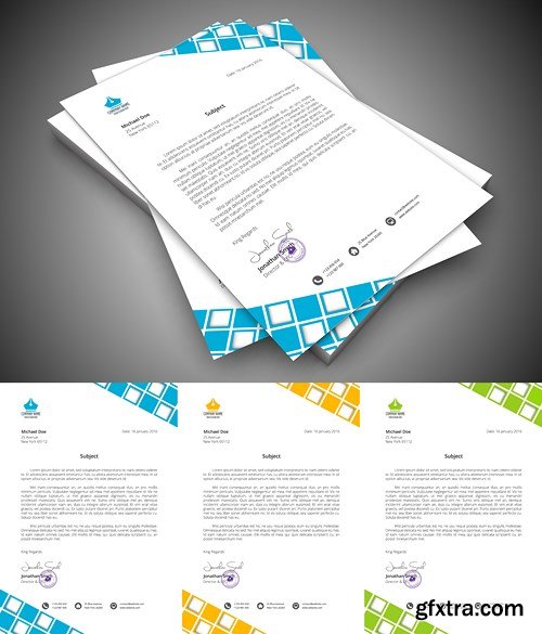 Letterhead for Business and Personal Purpose Usages - 16xEPS