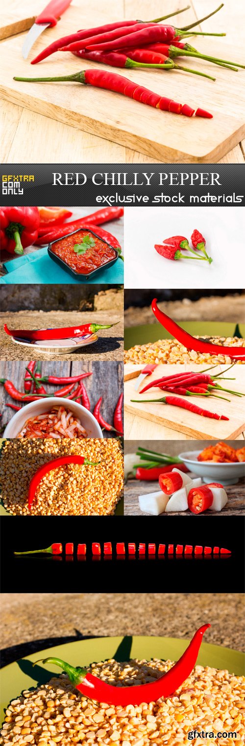 Red Chilly Pepper - 10 x JPEGs