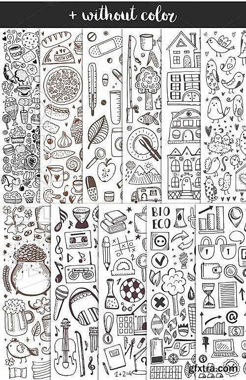 CM - Vintage Doodles Bundle, Sketch Icons 580648