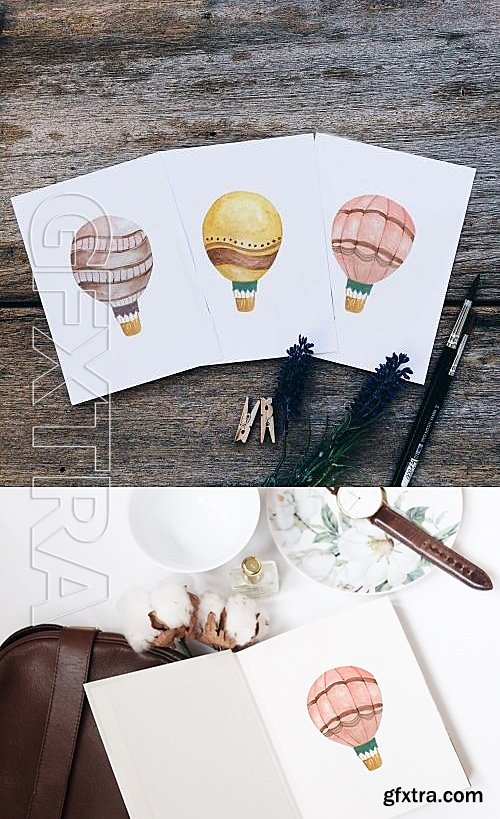 CM - Hot Air Balloon Wall Art Bundle 581176