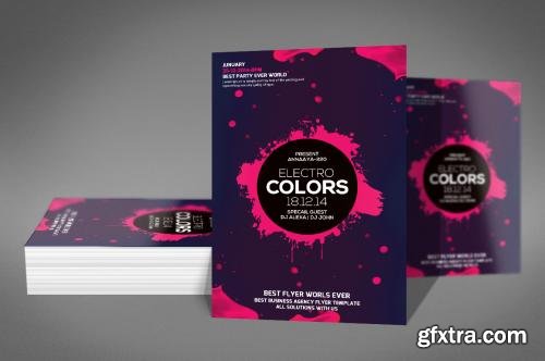 CreativeMarket Electro Colors Flyer Templates 581947