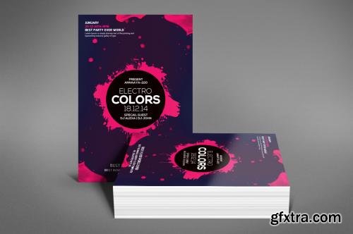 CreativeMarket Electro Colors Flyer Templates 581947