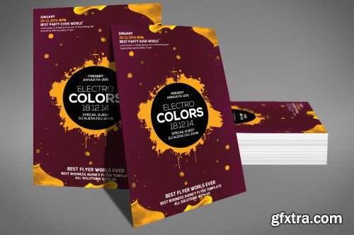 CreativeMarket Electro Colors Flyer Templates 581947