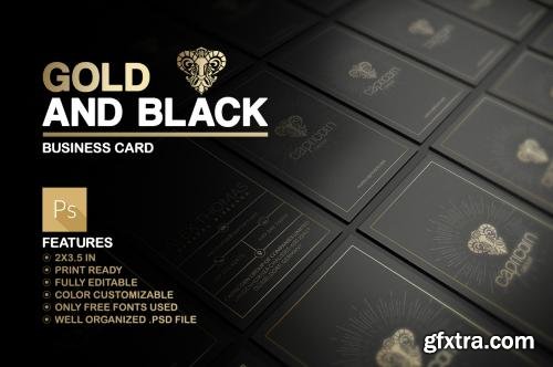 CreativeMarket Gold And Black Business Card 582138