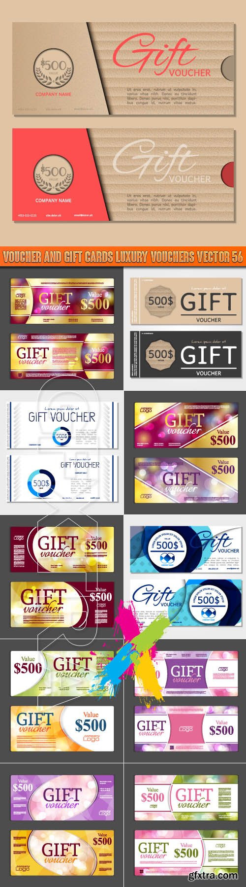 Voucher and gift cards luxury vouchers vector 56