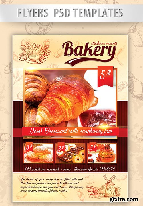 Bakery Flyer PSD Template + Facebook Cover