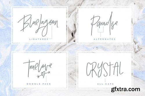 CreativeMarket Crystal Sky Font Set 585245