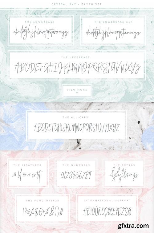 CreativeMarket Crystal Sky Font Set 585245