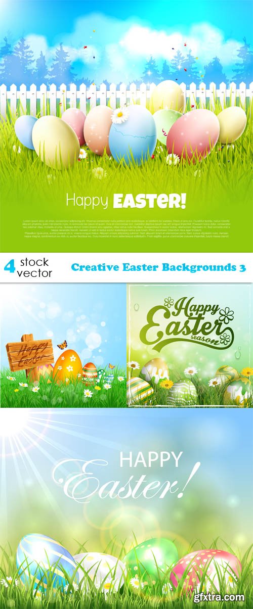 Vectors - Creative Easter Backgrounds 3