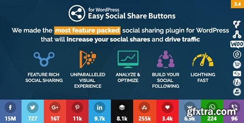 CodeCanyon - Easy Social Share Buttons for WordPress v3.4.1.1 - 6394476