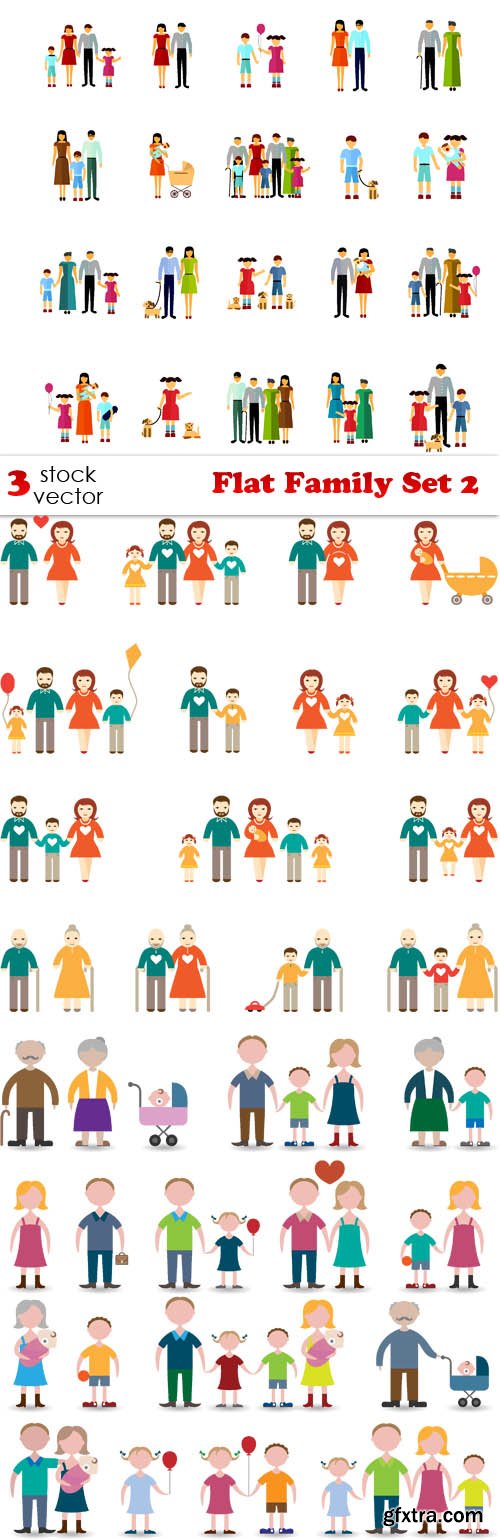 Vectors - Flat Family Set 2