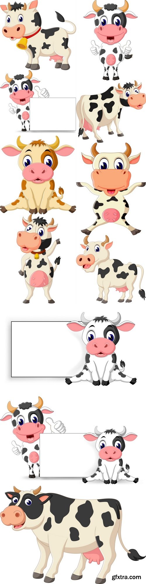 Cute baby cow cartoon