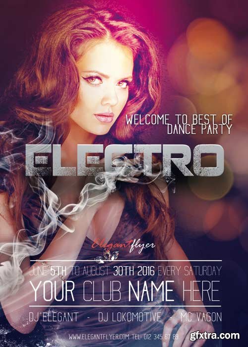 Electro V2 Flyer PSD Template + Facebook Cover