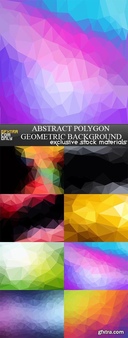 Abstract polygon geometric background, 8  x  UHQ JPEG