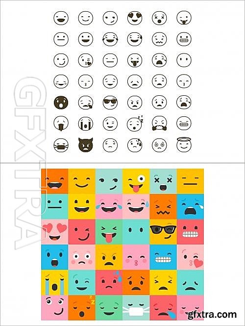 CM - Emoji emoticons bundle of icons 584479