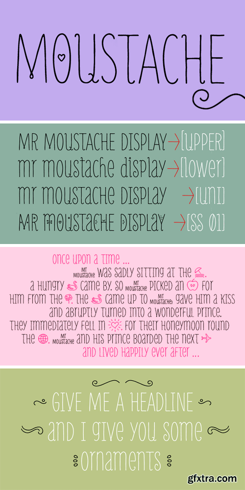 Mr Moustache Font Family