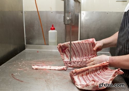 Collection of butcher cutting meat 25 HQ Jpeg